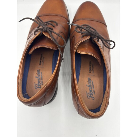 Florsheim Surge Cap Toe Cognac Brown Leather Oxford Mens 10EEE Dress Shoes main image 4